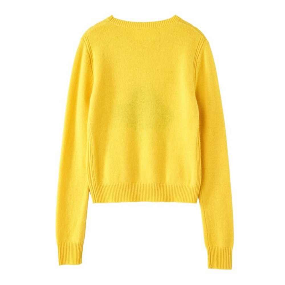 brand new no tag 100% wool weather sweater yellow